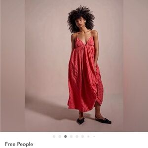 Free People Primmy Coral Midi Sz S NWT Dress